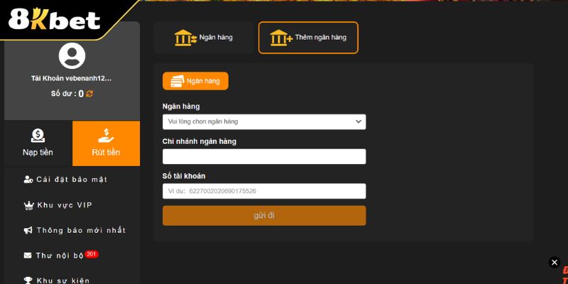 Những lưu ý không thể bỏ qua khi rút tiền 8KBET